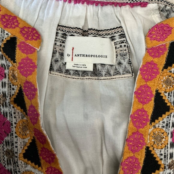 Anthropologie Lottie embroidered dress boho bohemian peasant women’s XL - Picture 5 of 7